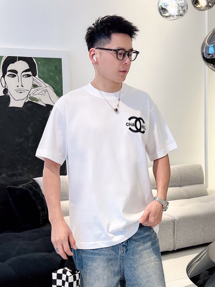 Chanel Kleidung T-Shirt Unisex Baumwolle Kurzarm