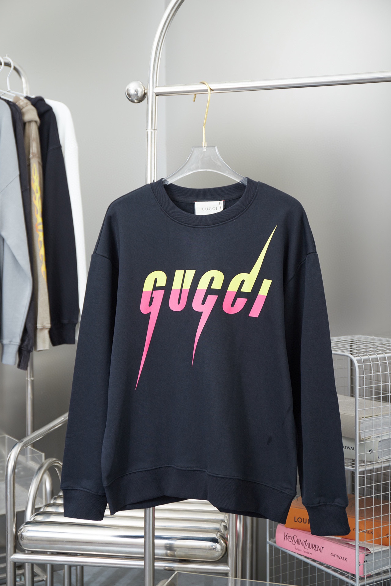 Sudadera con capucha de alta calidad GUCCI/Gucci 2023SS de nueva temporada otoño-invierno con logo de letras en degrada…