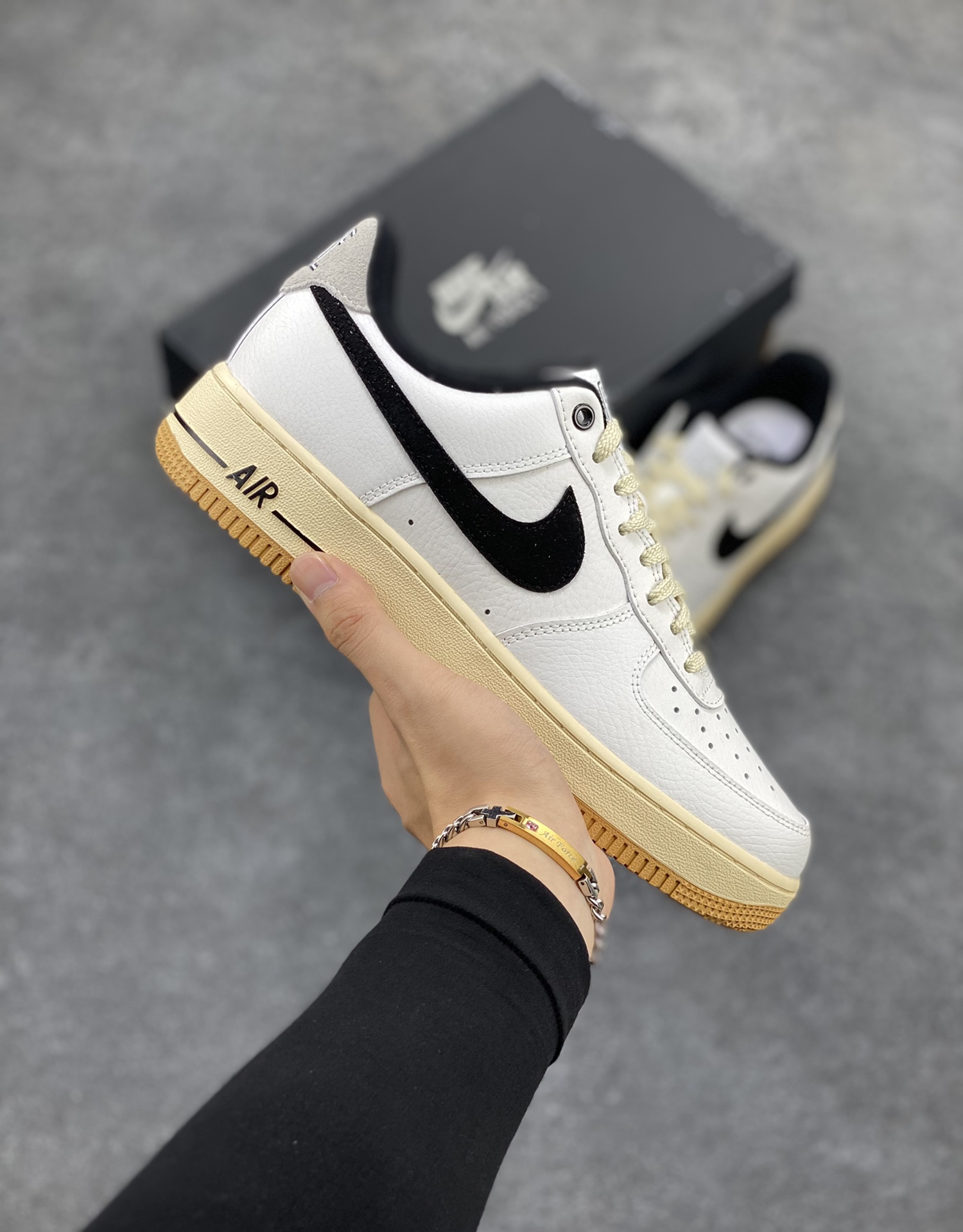 Air Jordan Force 1 Sapatos Air Jordan Preto Cinzento Claro Branco Unissexo Tops Baixos