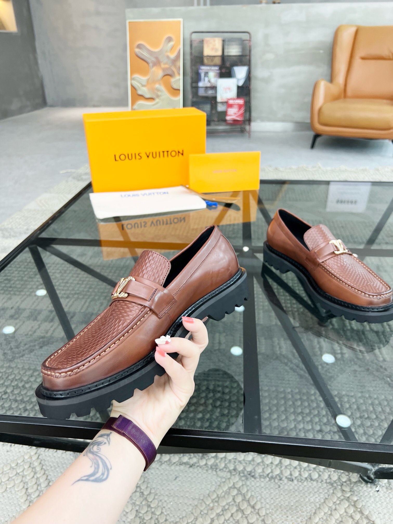 Louis Vuitton Haute Couture Classic Luxury Leather Shoe Loafer Shoes 5