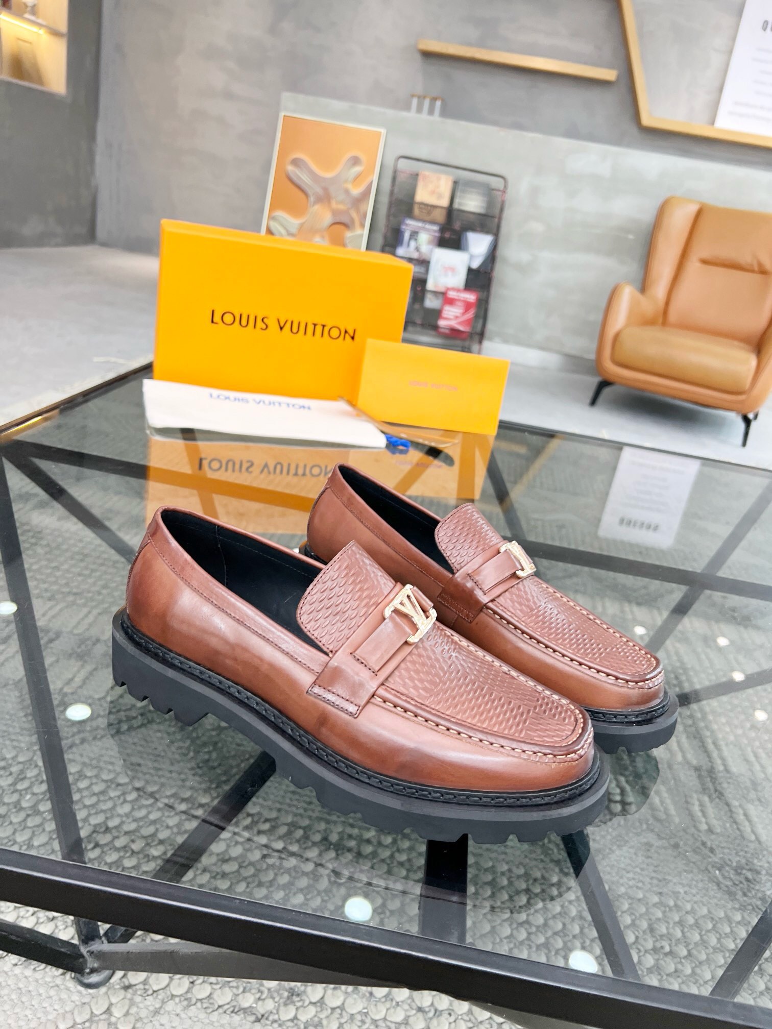 Louis Vuitton Haute Couture Classic Luxury Leather Shoe Loafer Shoes 3