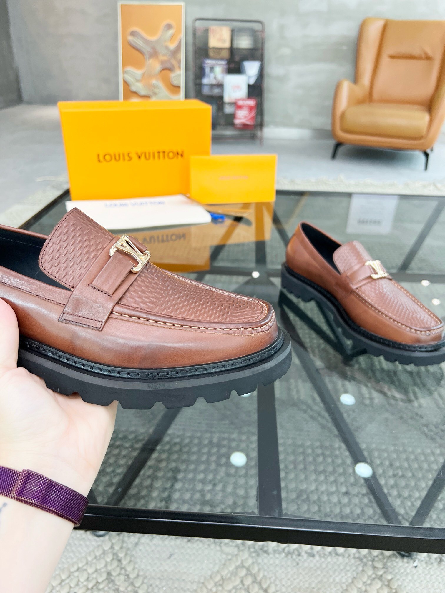 Louis Vuitton Haute Couture Classic Luxury Leather Shoe Loafer Shoes 6