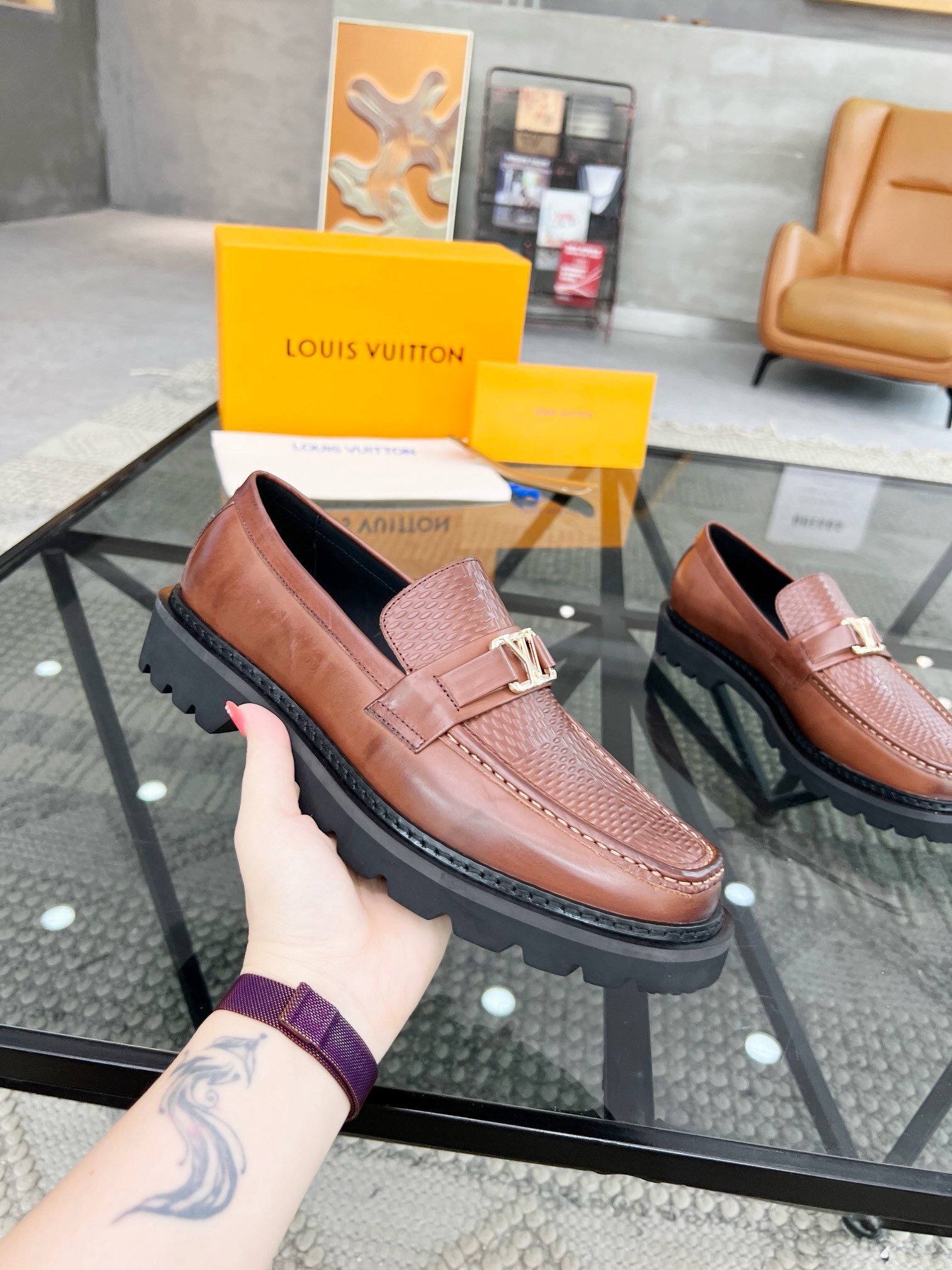 Louis Vuitton Haute Couture Classic Luxury Leather Shoe Loafer Shoes 4