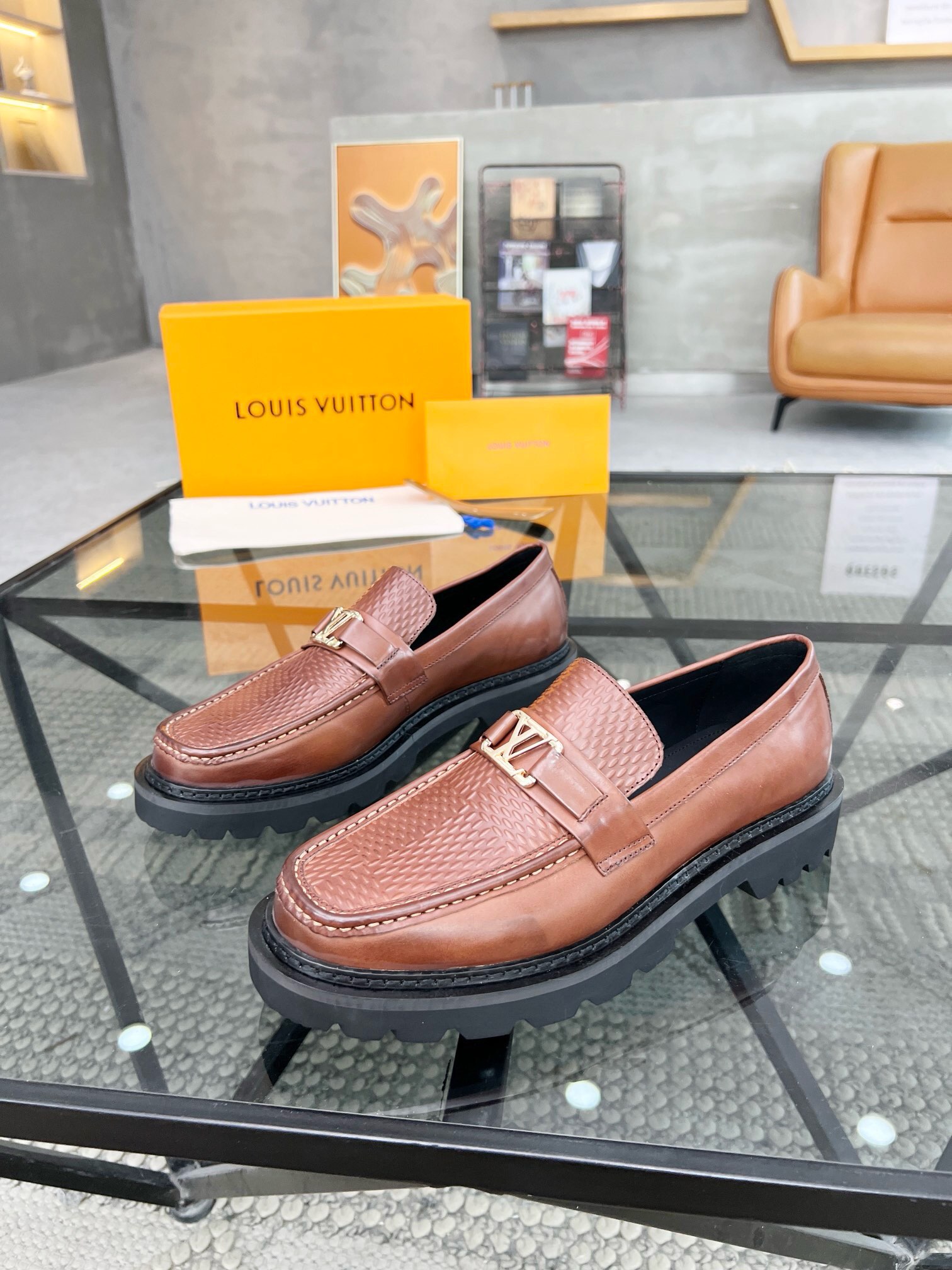 Louis Vuitton Haute Couture Classic Luxury Leather Shoe Loafer Shoes 2
