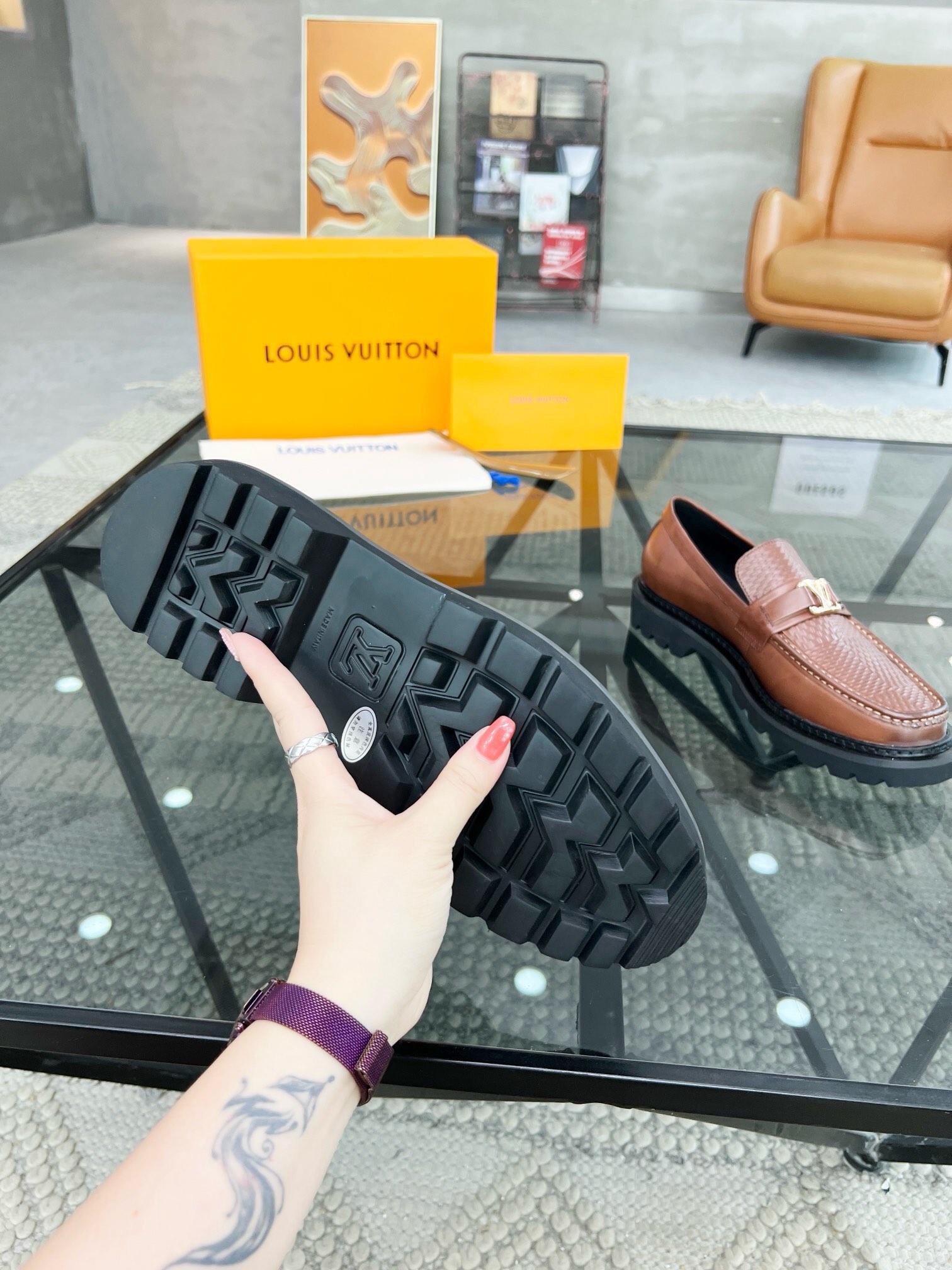 Louis Vuitton Haute Couture Classic Luxury Leather Shoe Loafer Shoes 9