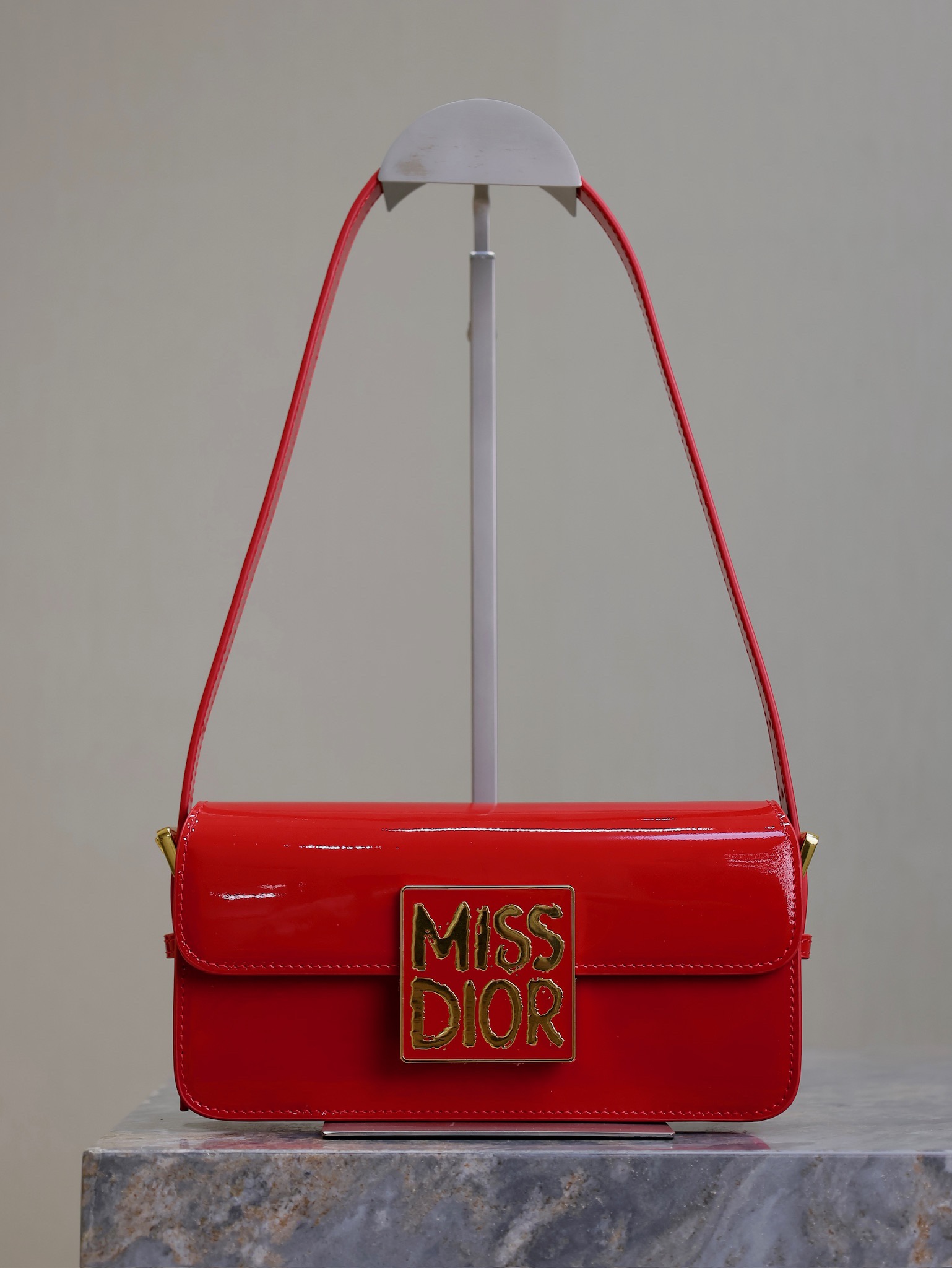 Passen Sie die beste Replik an
 Dior Taschen Handtaschen Rot Rindsleder Lackleder Herbst/Winter Kollektion Fashion