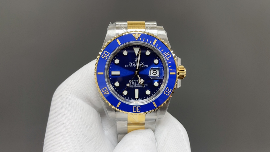 NO:392436,Recommended Rolex today's Jinlan Water Ghost 41mm machine top quality real-life shipping photos, rolex19860909今日推荐劳力士 间金蓝水鬼 41mm 机 顶级品质 出货实拍,,rolex,Watch