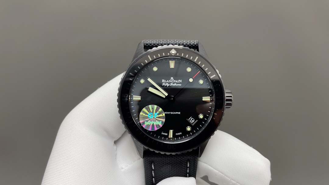 NO:392429,Recommended today Blancpain Fifty Xun Black Ceramic 43mm Cal. Machine Top Quality Shipping Real Shot,19860909今日推荐宝珀 五十寻 黑陶瓷43mm Cal.机 顶级品质 出货实拍,,Watch