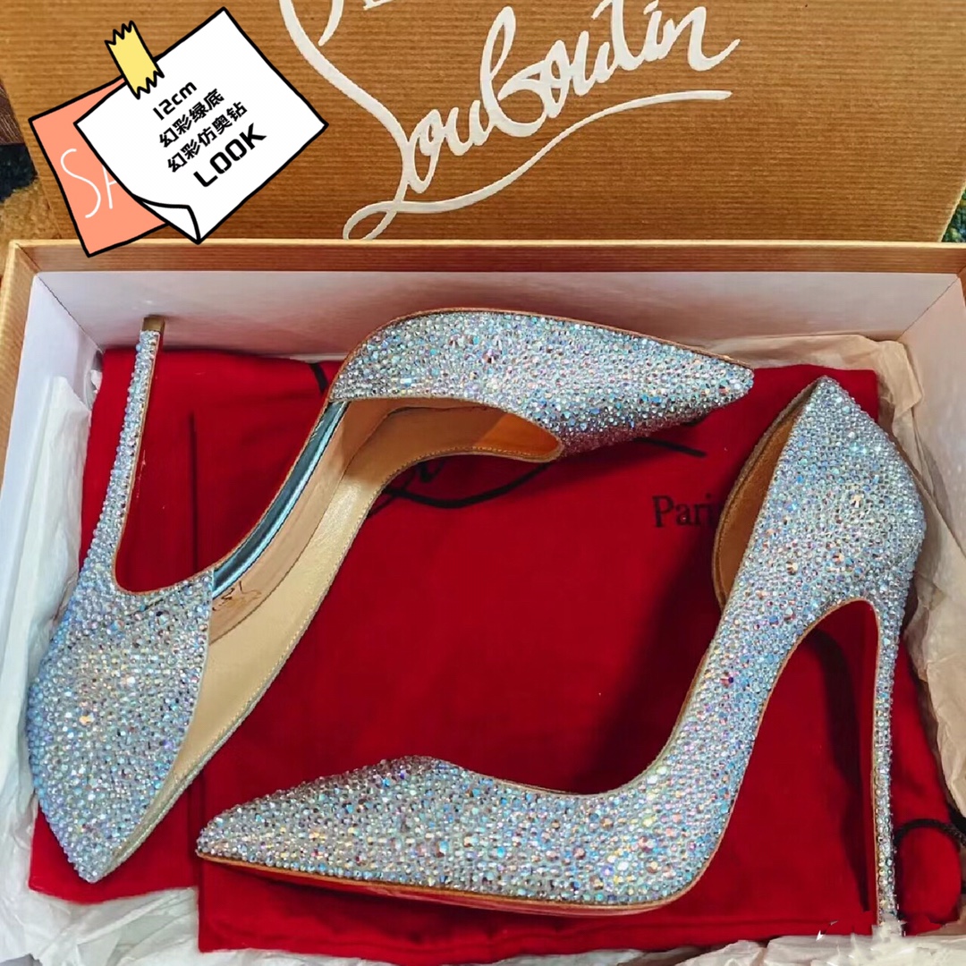 NO:100250,High-end custom-made classic diamond series!  H12Cm size 34-42. Customized models are not refunded or exchanged, 8050-026 fantasy color green bottom. Fantasy color imitation Aoji diamond standard European code Reference:8050-026 Color:light green Material:diamond Lining:goat leather Heel height:12Cm Sole:leather sole Size:EU 34-42 (US 4-11):,,christian louboutin19860909高端订制 精典钻石款系列！ H12Cm尺码34-42码.订制款不退不换,8050-026幻彩绿底.幻彩仿奥钻 标准欧码 Reference:8050-026 Color:light green Material:diamond Lining:goat leather Heel heigh:12Cm Sole:leather sole Size:EU 34－42（US 4一11) :,,christian louboutin,Women's Shoes