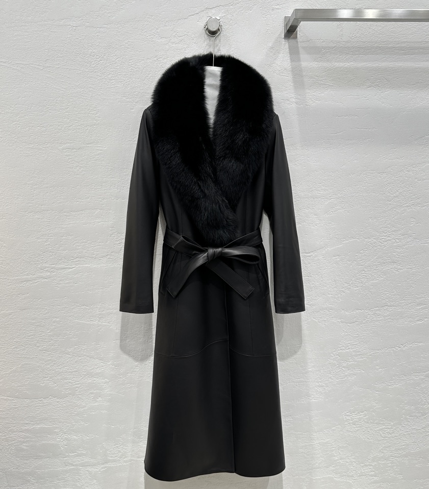 Exclusive Launch: High-End Single Quality Fend*24 Fur Coat with Customizable Fox Hair Collar