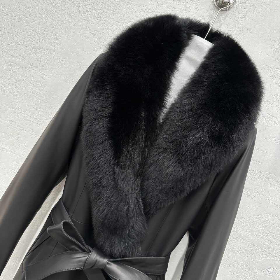 Exclusive Launch: High-End Single Quality Fend*24 Fur Coat with Customizable Fox Hair Collar - 图片 2