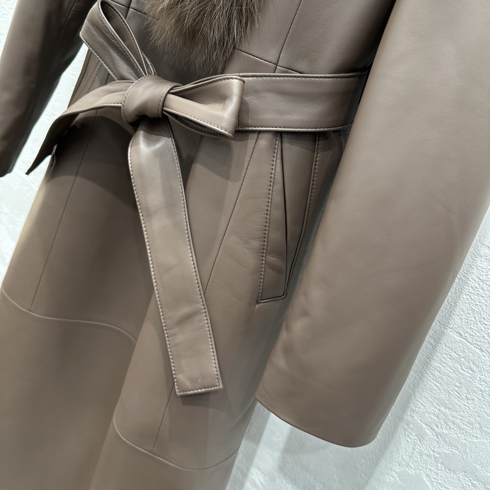Luxurious Fox Fur Coat with Customizable Collar, Premium Quality Sheepskin, Perfect Fit, Sizes S-XL - 图片 4