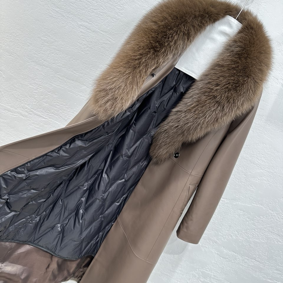 Luxurious Fox Fur Coat with Customizable Collar, Premium Quality Sheepskin, Perfect Fit, Sizes S-XL - 图片 9