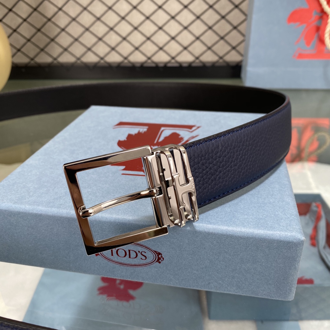 TODS3.5宽早春新品男士腰带经典T字扣设计经典耐看！原版开模