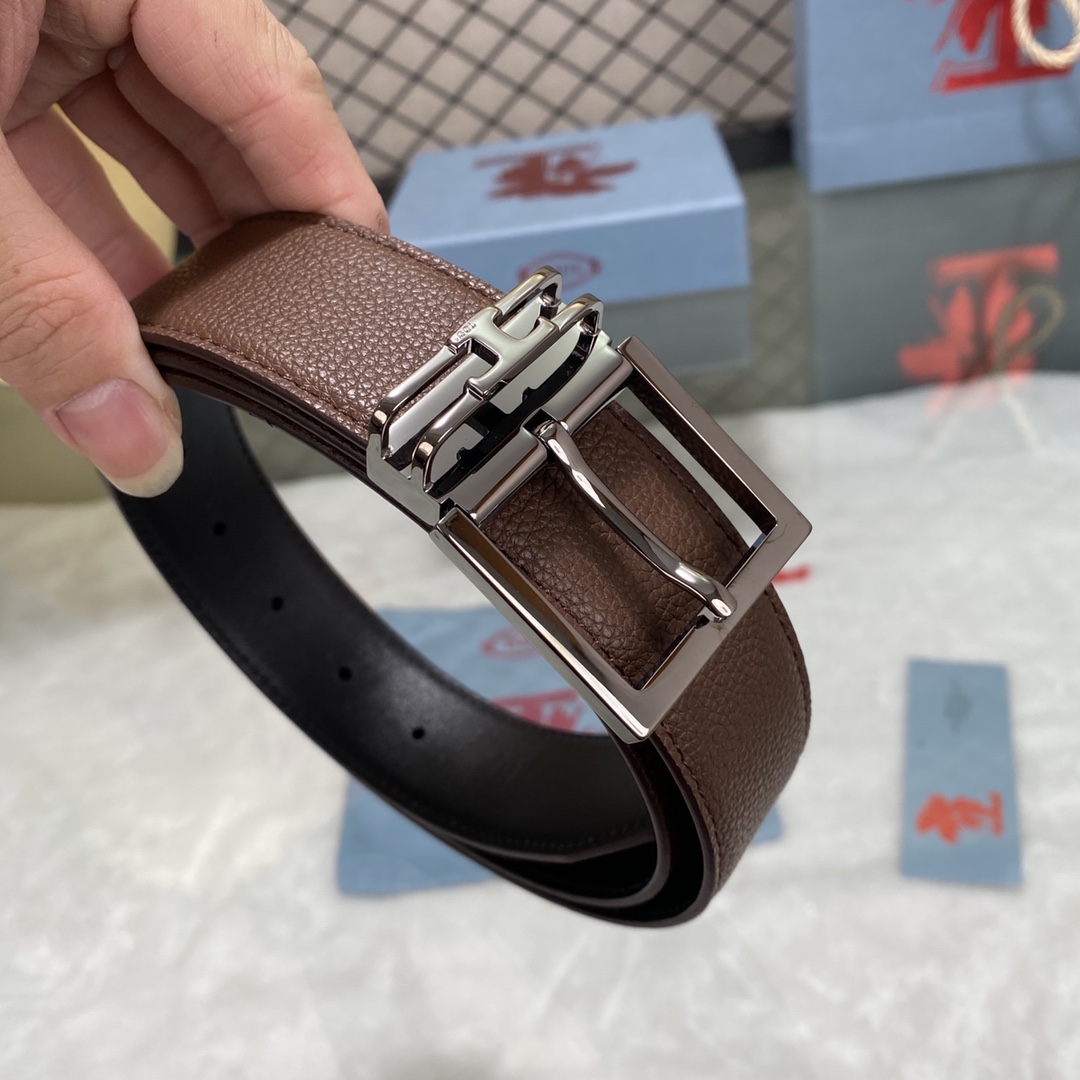 TODS3.5宽早春新品男士腰带经典T字扣设计经典耐看！原版开模