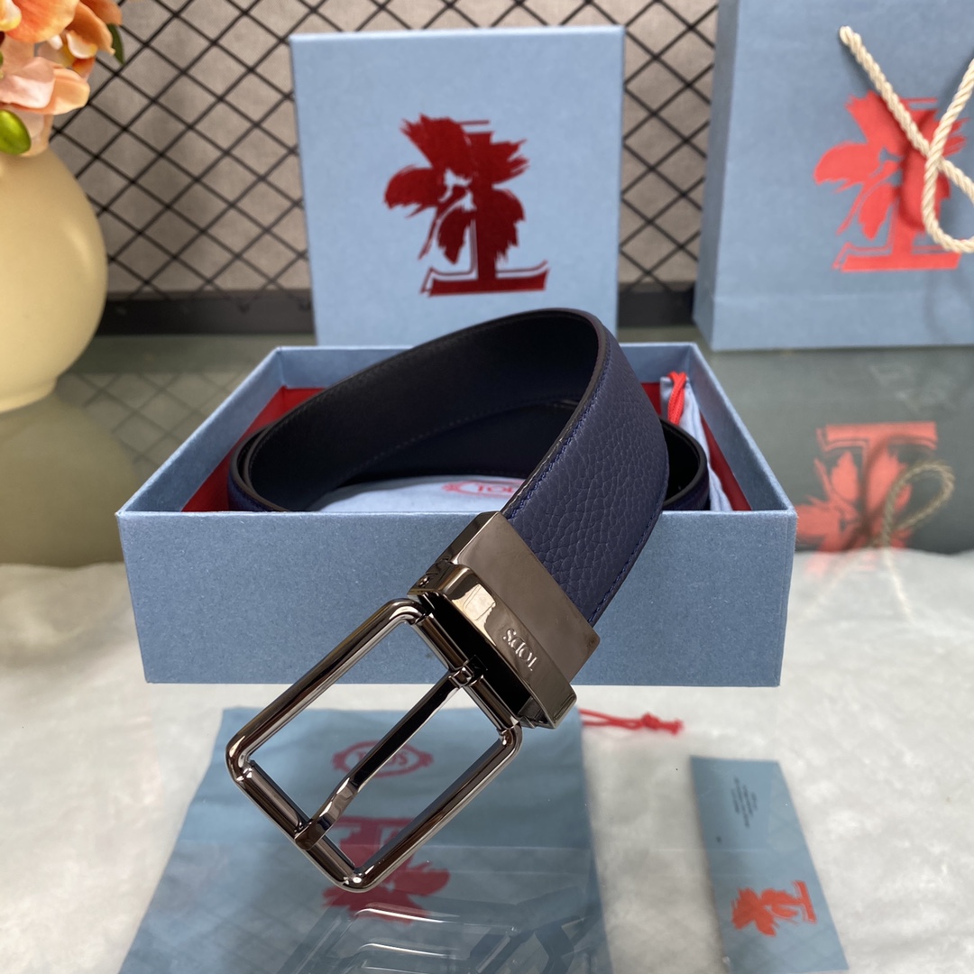 TODS3.5宽早春新品男士腰带经典T字扣设计经典耐看！原版开模