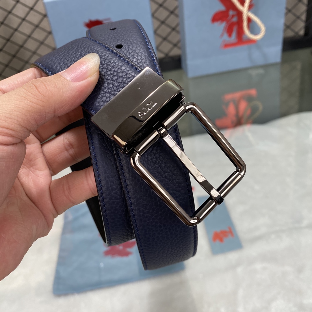 TODS3.5宽早春新品男士腰带经典T字扣设计经典耐看！原版开模