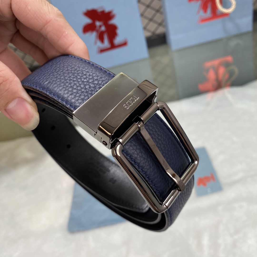 TODS3.5宽早春新品男士腰带经典T字扣设计经典耐看！原版开模