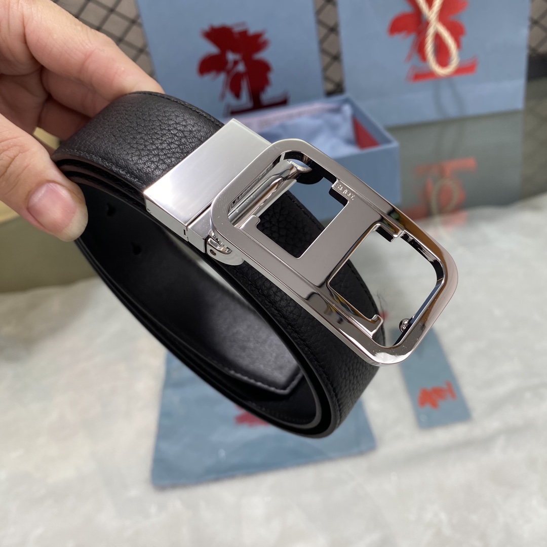 TODS3.5宽早春新品男士腰带经典T字扣设计经典耐看！原版开模