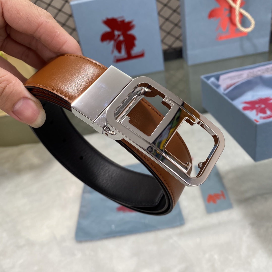 TODS3.5宽早春新品男士腰带经典T字扣设计经典耐看！原版开模