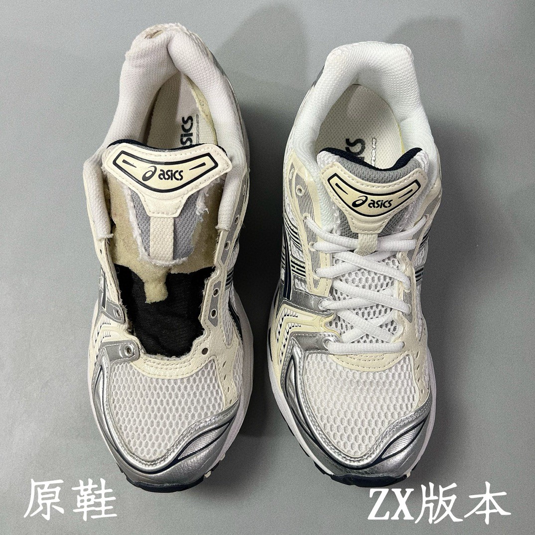 图片[5]-原鞋对比🆚n【ZX版本】亚瑟士Asics Gel-Kayano 14系列GEL-K14  复古舒适 织物合成革减震防滑耐磨 低帮 休闲跑步鞋n市场顶级版本n原装纸板楦头开发独家私模五层组合大底原厂定制缓震硅胶加持 原盒原配 官方四联吊牌n一比一同步原鞋工艺和用料n后跟一样采用了GEL缓震胶整体系列设计非常的科技感！n锻炼跑步的同时让你一样时尚百搭！ 尺码：36-45 编码：NM250270-鞋库