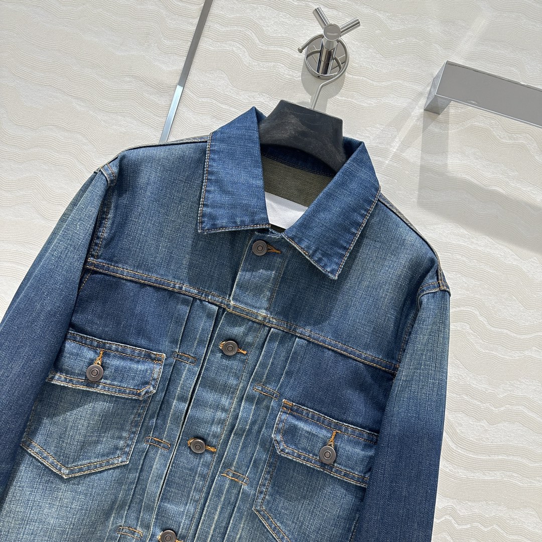 独家首发🍒高端原单品质！马吉MM甜酷少女金属扣牛仔夹克外套！定制复古苔藓蓝洗水工艺高级又时髦！气质翻领夹