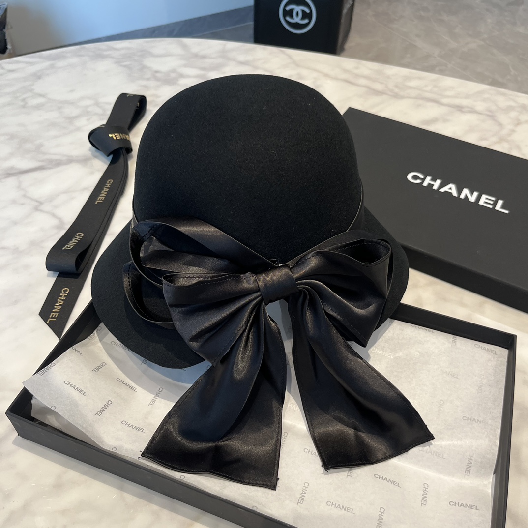 ¥ Chanel香奈儿羊毛盆帽，百分百羊毛🦙面料，头围57cm