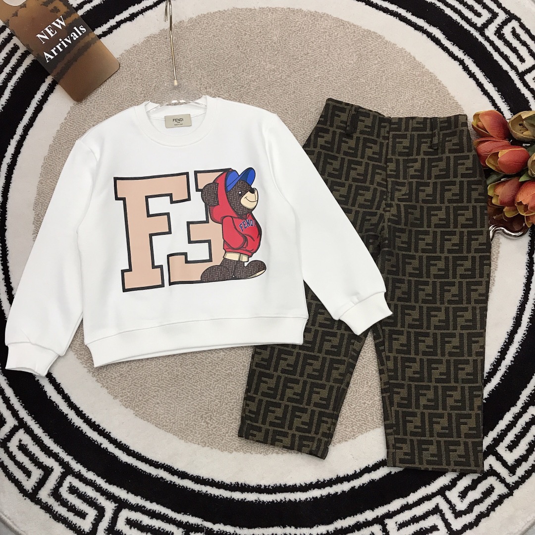 Fendi Vêtements Culottes & Pantalons Noir Blanc Broderie de fleurs Coton Tissu coton bleu Peu importe