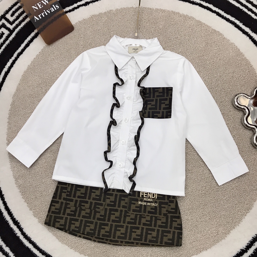 FEND* Defined Series: Premium Cotton Shirt with Unique Design and Logo Embroidery - 图片 3