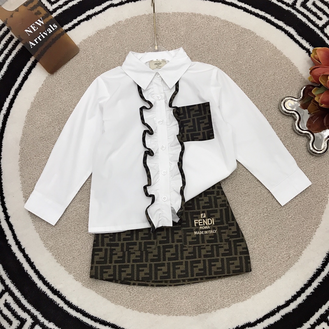 FEND* Defined Series: Premium Cotton Shirt with Unique Design and Logo Embroidery - 图片 4