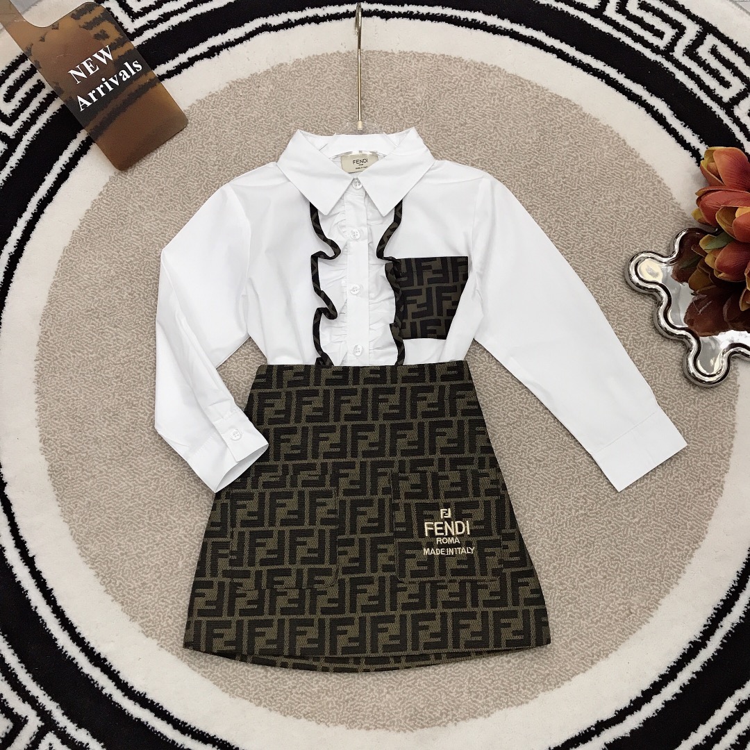 FEND* Defined Series: Premium Cotton Shirt with Unique Design and Logo Embroidery - 图片 5