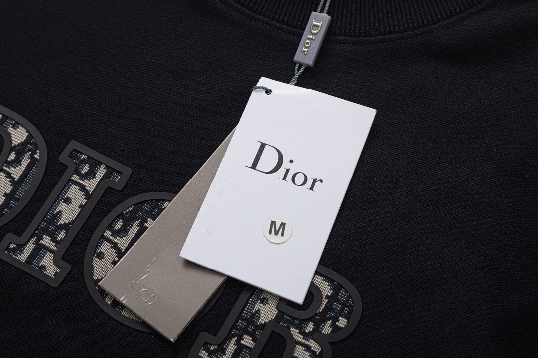 迪奥/Dior 秋冬新品 老花字母贴布圆领卫衣