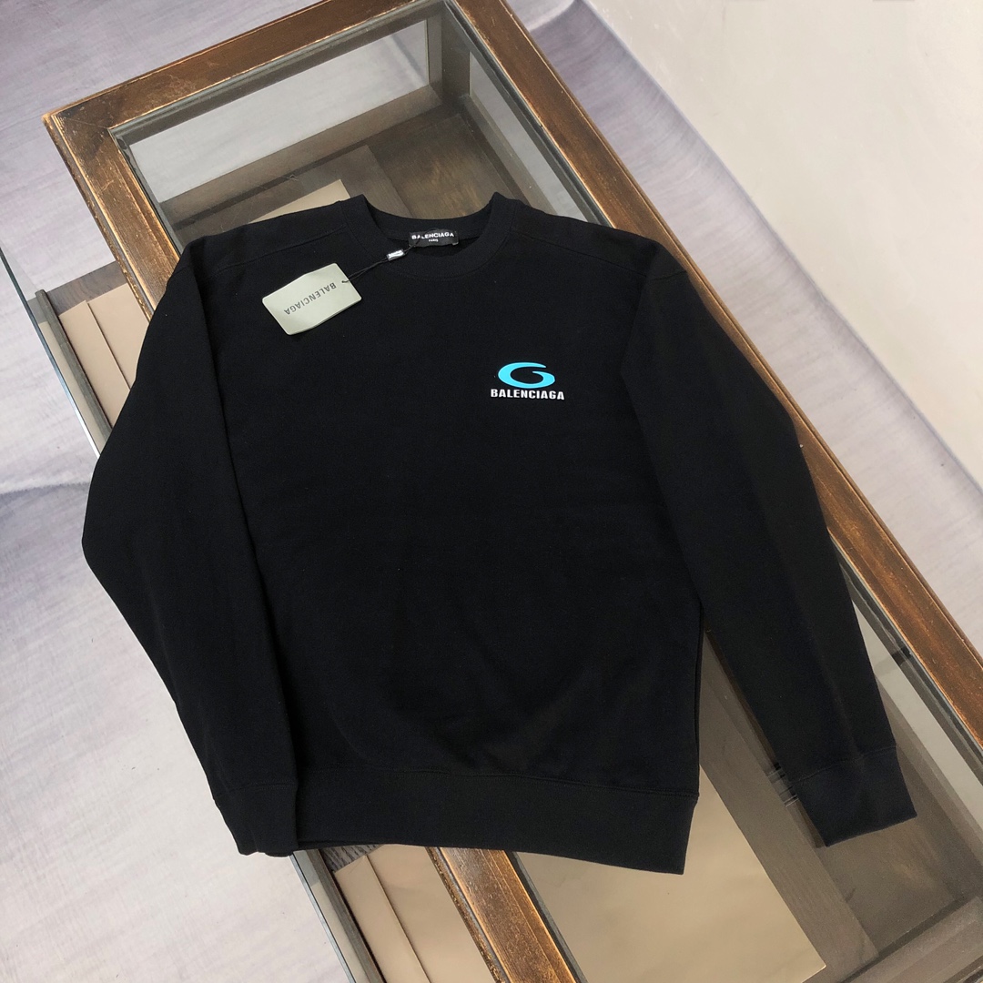 Balenciaga Black Small Logo Sweatshirt