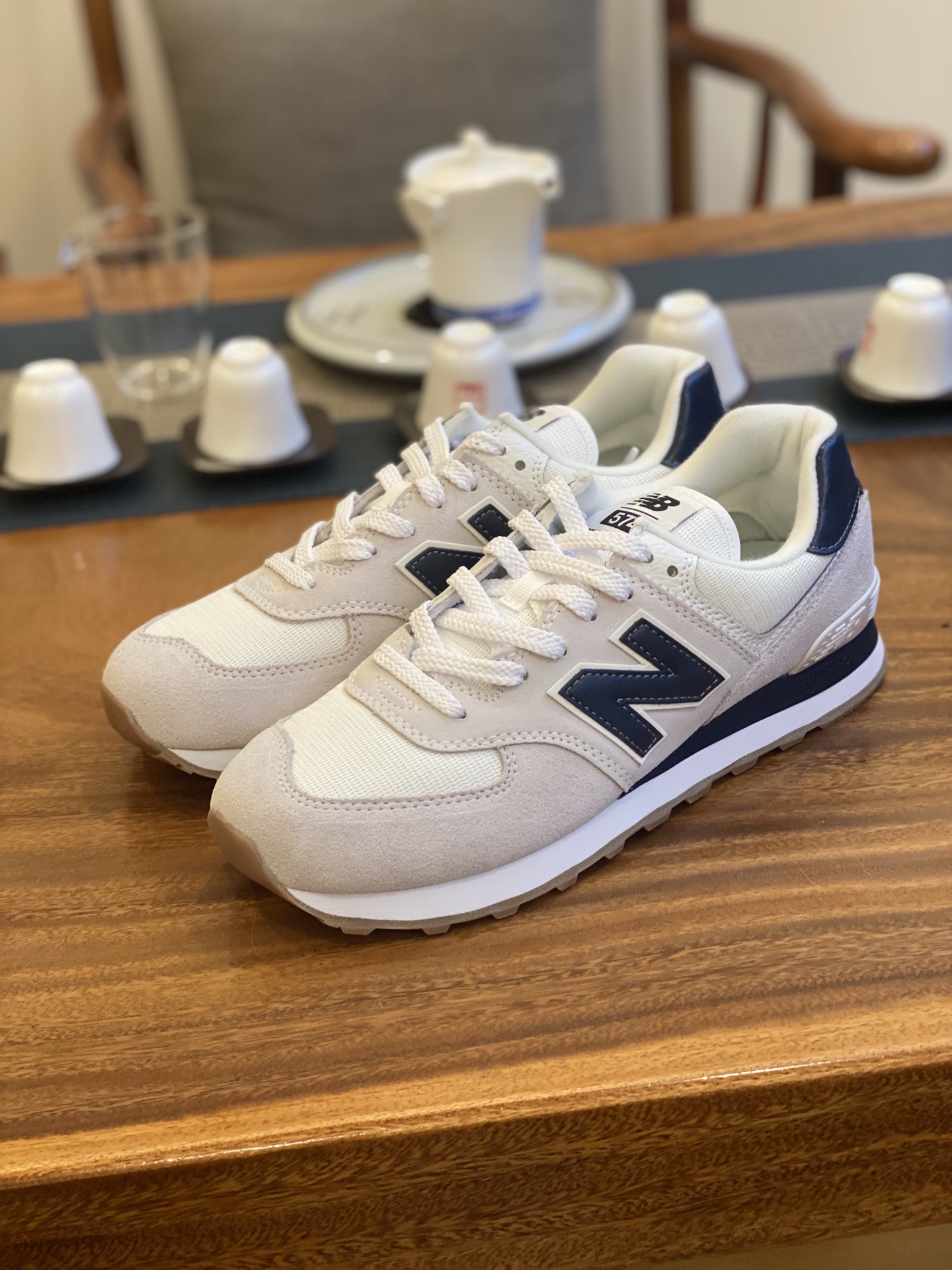 😇 DT版  平台货 NB 经典款 574 灰藏蓝 ML574TF2 男女鞋 36 37 37.5 38 38.5 39
