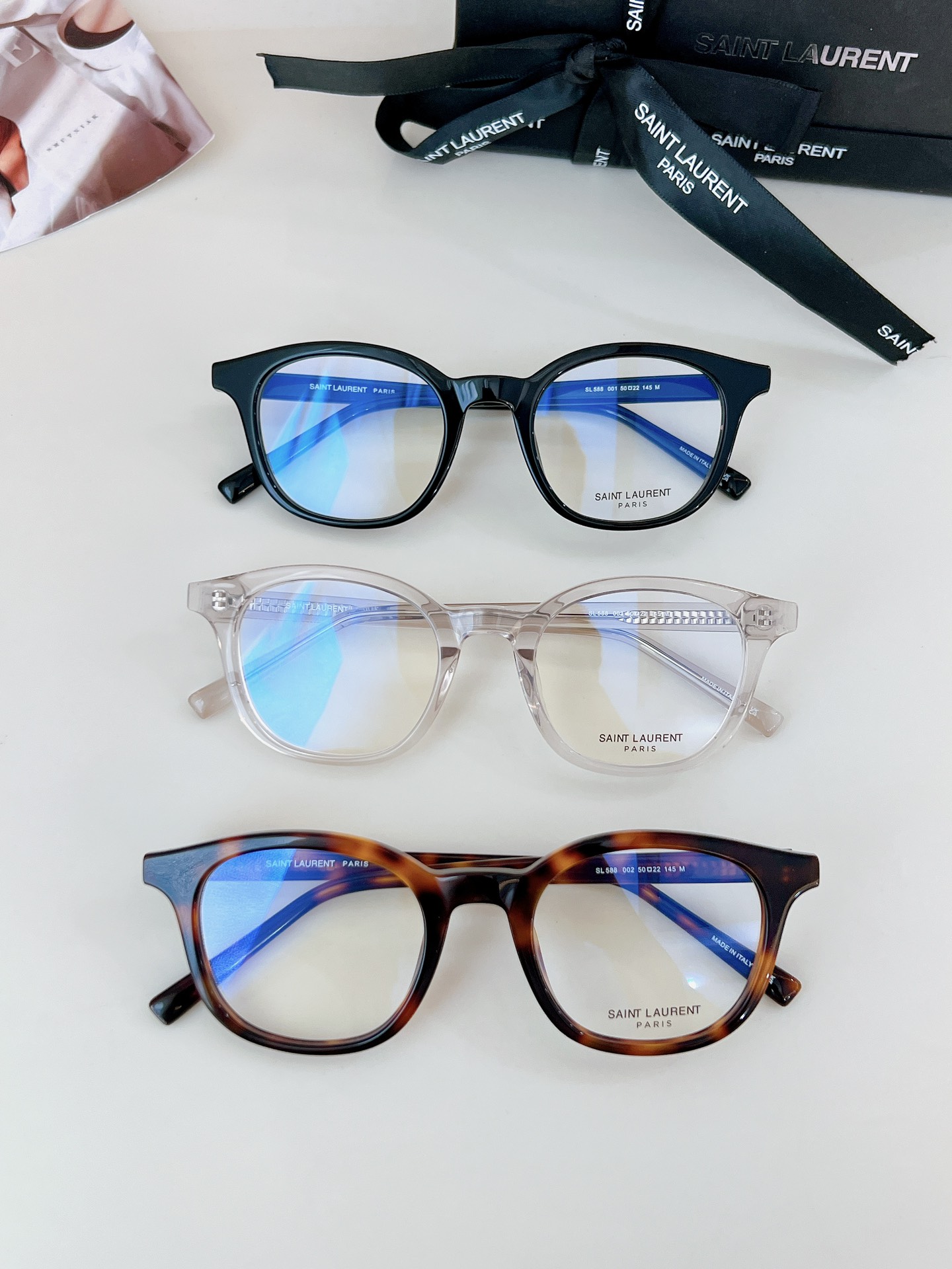 NO:266872,80 SAINT LAURN* MODEL:SL SIZE:50 22- Glasses sunglasses, glasses, saint laurent1986090980 SAINT LAURN* MODEL:SL SIZE:50口22- 眼镜墨镜太阳镜,眼镜,saint laurent,glasses