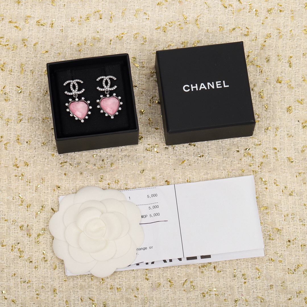 Chanel Falso
 Joyas Pendiente Rosa