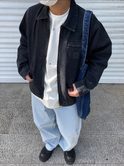 Carhartt WIP Detroit Denim Jacket, Vintage Washed Black, Oversized Fit