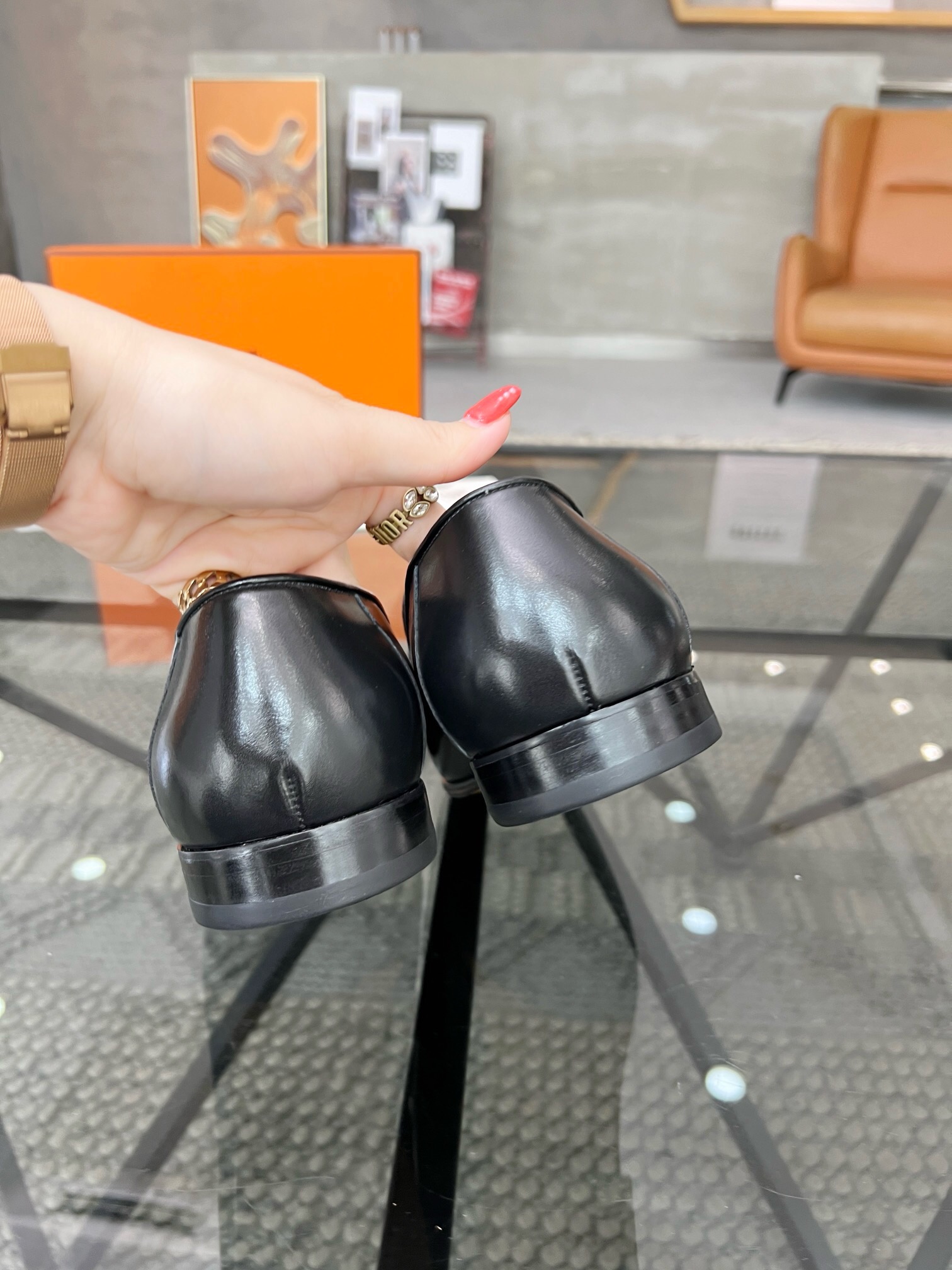 Hermès Haute Couture Classic Luxury Leather Shoe Loafer Shoes 8