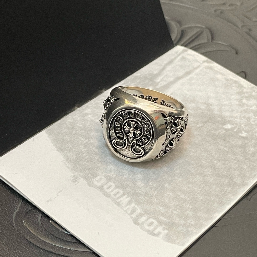 Chrome Hearts Classic Vintage Horseshoe Cross Ring - Comprehensive 7