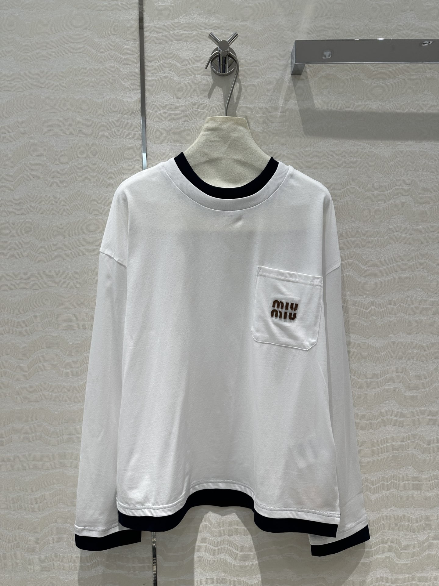 Negozio online
 MiuMiu Abbigliamento T-Shirt Cotone Collezione Autunno/Inverno Maniche lunghe