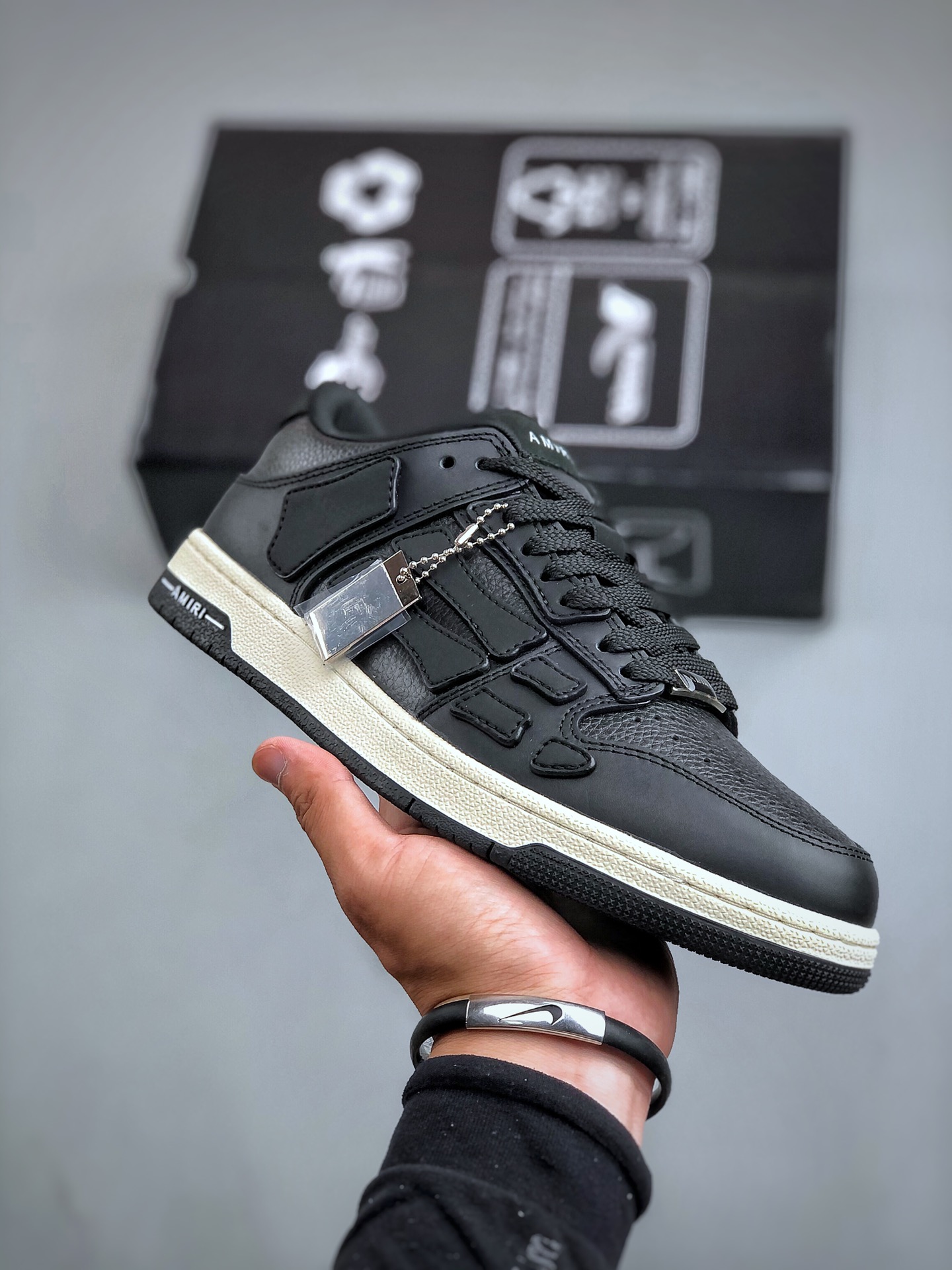 380G AMIRI 骨头鞋 AMIRI Skeleton High 骨骼鞋-Skel Sneakers低帮 洛杉矶街头之王 高奢·埃米尔