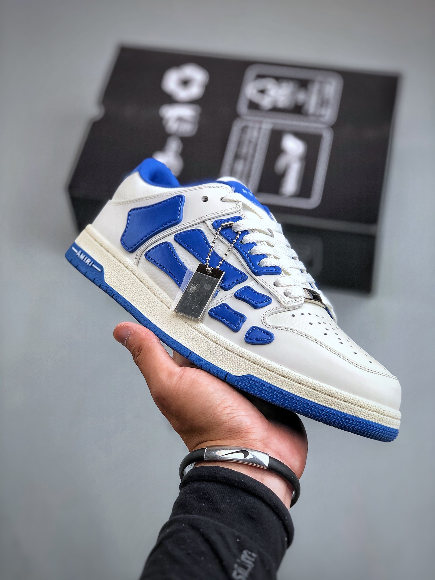 380G AMIRI 骨头鞋 AMIRI Skeleton High 骨骼鞋-Skel Sneakers低帮 洛杉矶街头之王 高奢·埃米尔