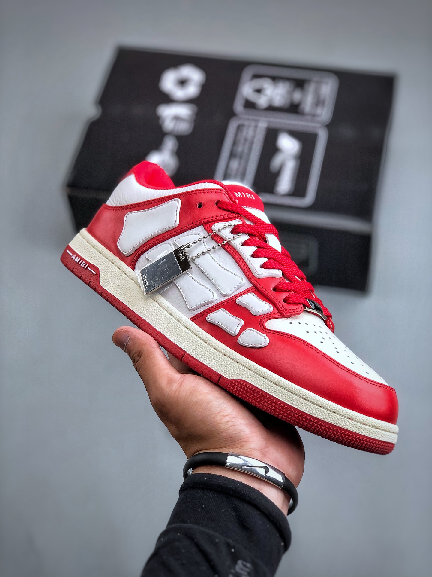 380G AMIRI 骨头鞋 AMIRI Skeleton High 骨骼鞋-Skel Sneakers低帮 洛杉矶街头之王 高奢·埃米尔