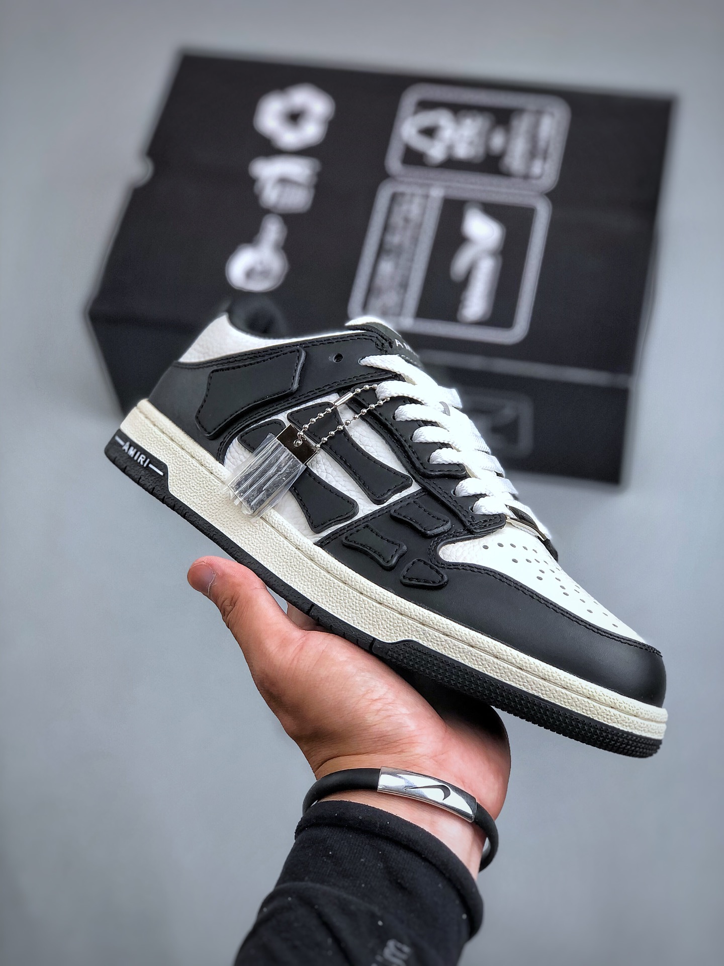 380G AMIRI 骨头鞋 AMIRI Skeleton High 骨骼鞋-Skel Sneakers低帮 洛杉矶街头之王 高奢·埃米尔