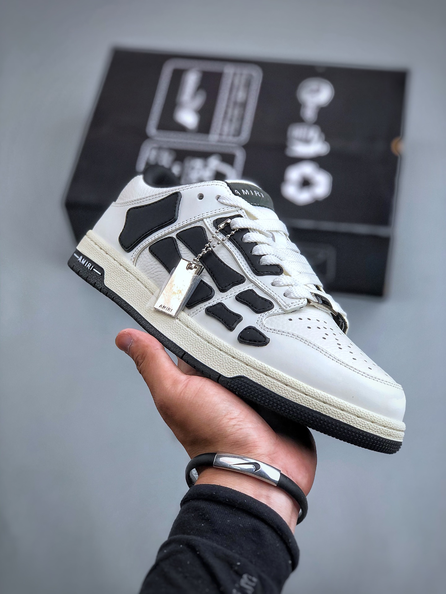 380G AMIRI 骨头鞋 AMIRI Skeleton High 骨骼鞋-Skel Sneakers低帮 洛杉矶街头之王 高奢·埃米尔