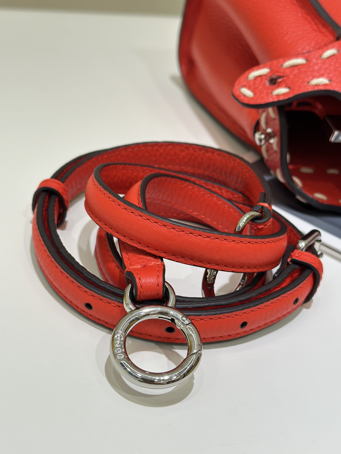 Fendi Peekaboo Iconic Mini Red Leather Top Handle Satchel Bag 6 i1725267932 1674 3