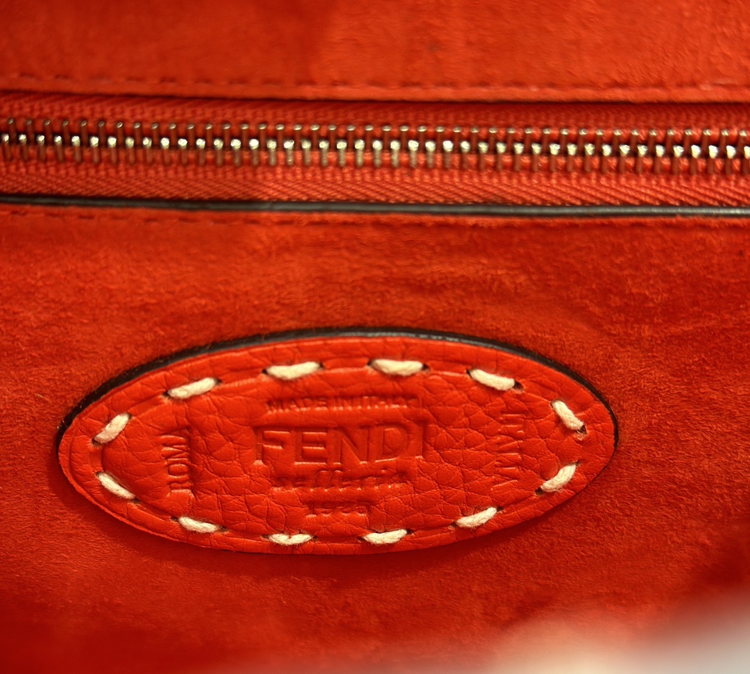 Fendi Peekaboo Iconic Mini Red Leather Top Handle Satchel Bag 8 i1725267932 2504 6