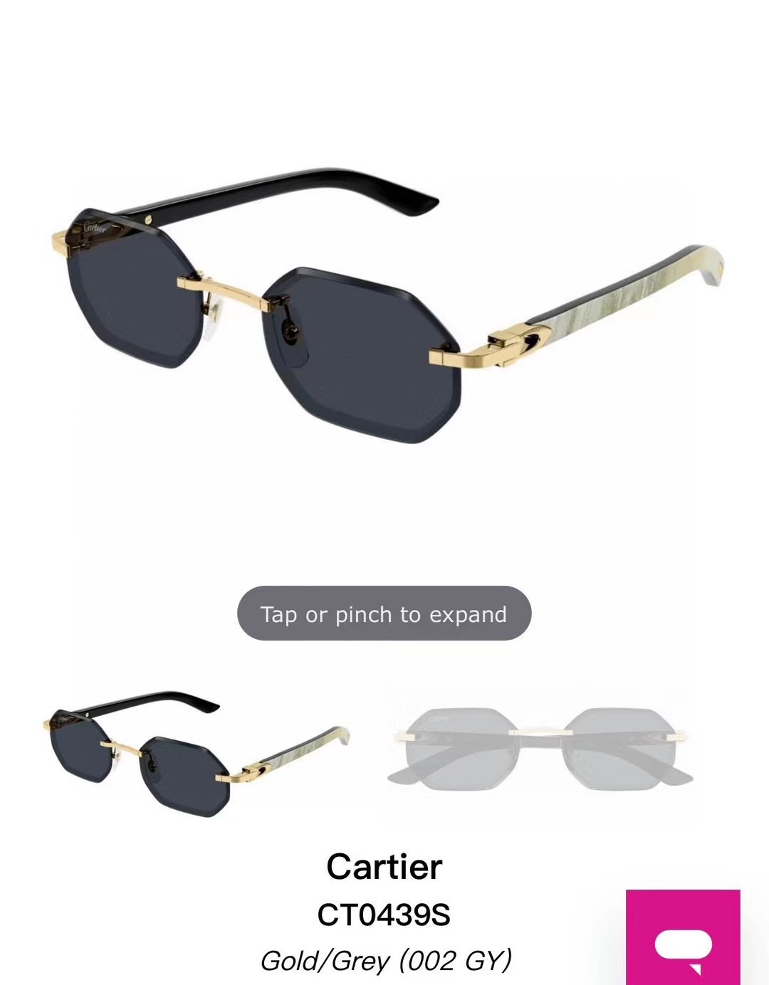 NO:267003,Cartie* MODELCT0439S SIZE57 port 19- glasses sunglasses sunglasses, glasses, cartier19860909Cartie* MODELCT0439S SIZE57口19- 眼镜墨镜太阳镜,眼镜,cartier,glasses