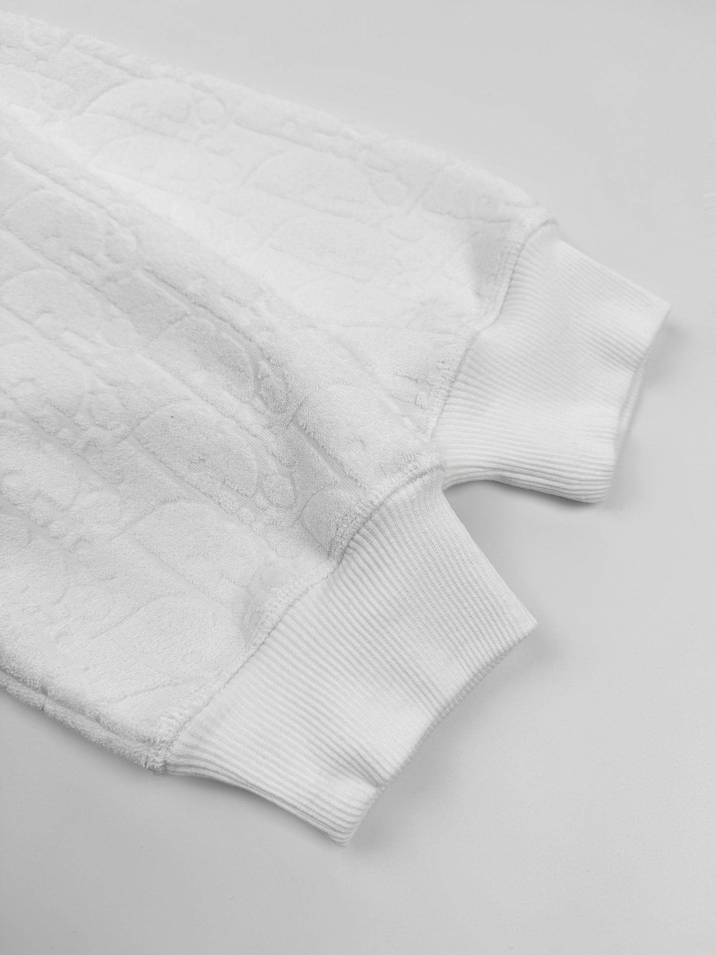 Dior Oblique Toweling White Sweatshirt Hoodie Pullover with Jacquard Pattern 7 i1725458083 2969 2
