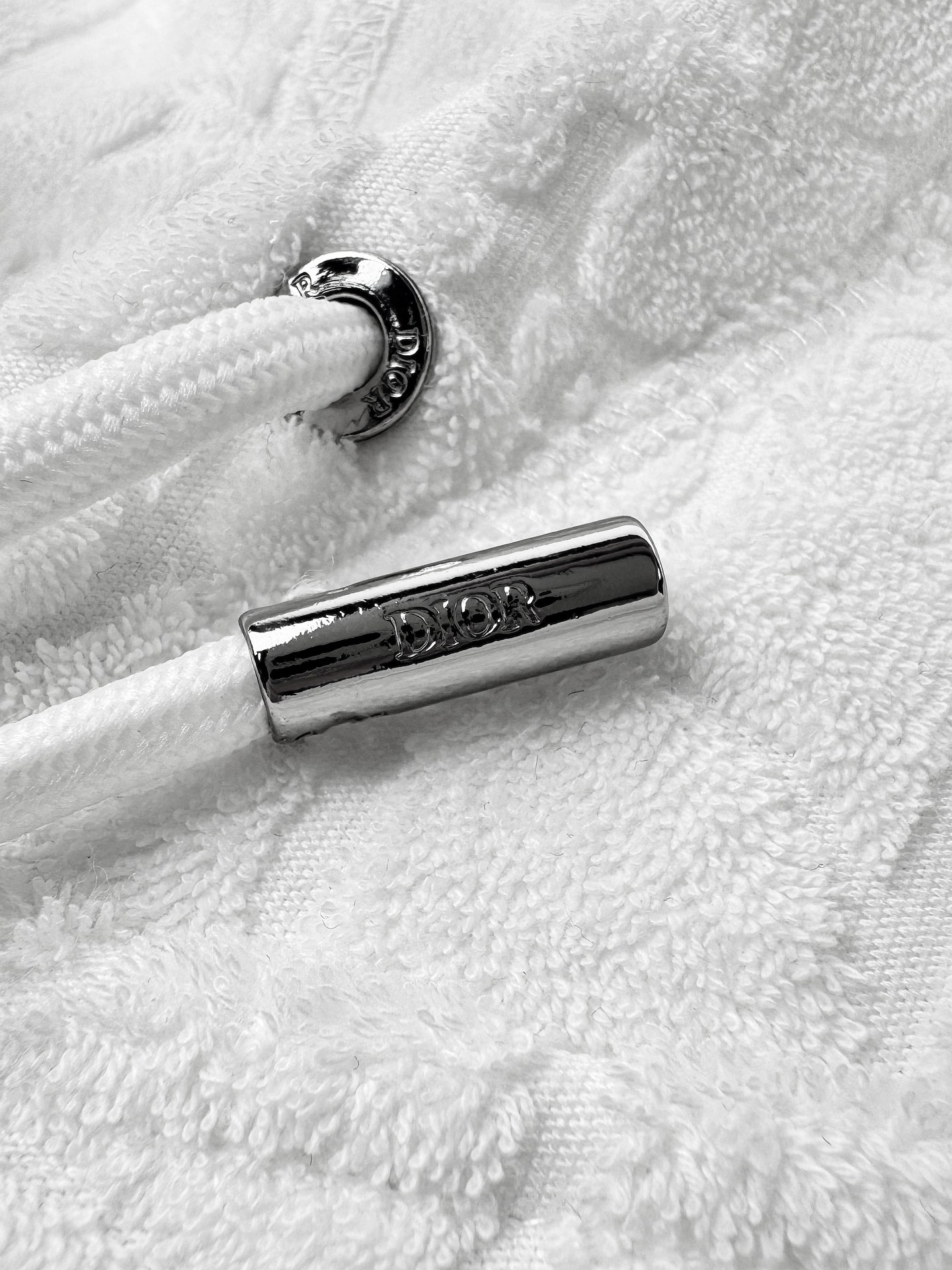 Dior Oblique Toweling White Sweatshirt Hoodie Pullover with Jacquard Pattern 8 i1725458083 4461 7